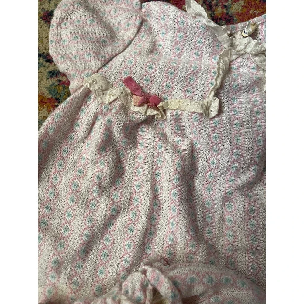 Vintage Carters Baby floral bow set
